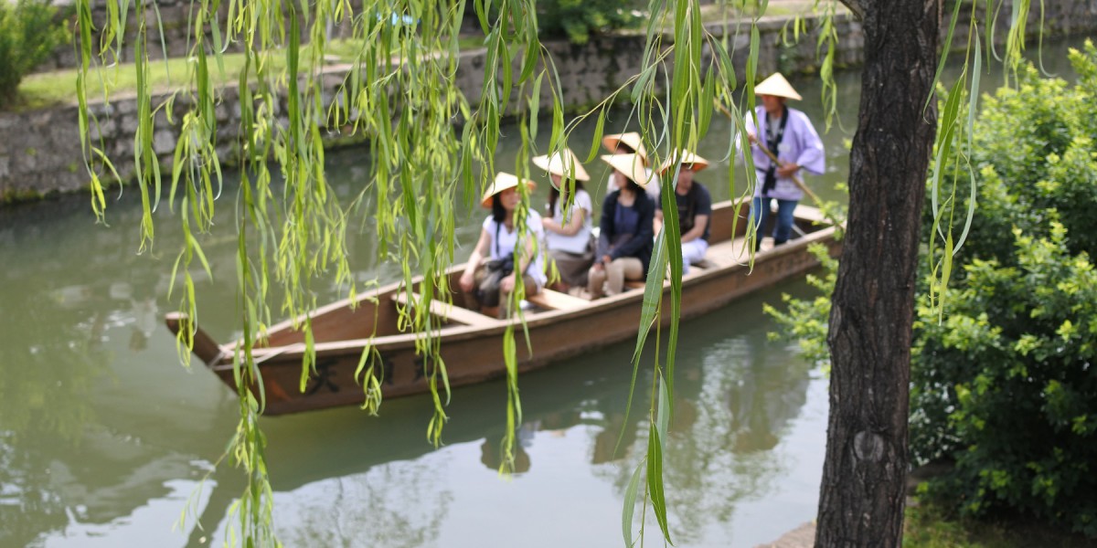倉敷川舟流しに乗ってみました